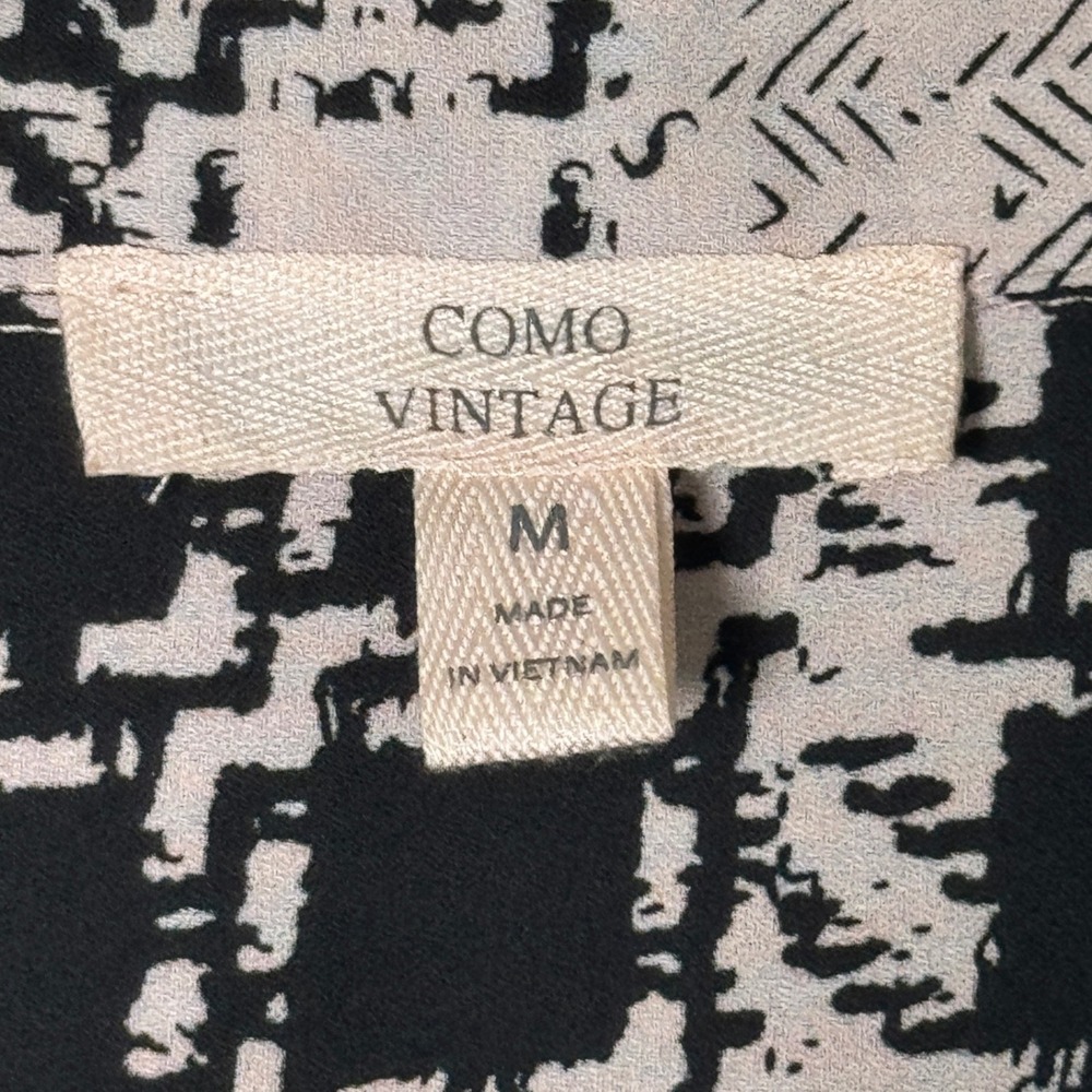 Como Vintage Patchwork Plaid Houndstooth Long Sle… - image 3